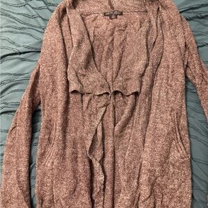 Barefoot Dreams Pink Cable-Knit Cardigan Sweater